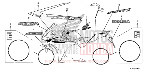 MARQUE (1) CBR500RAH de 2017